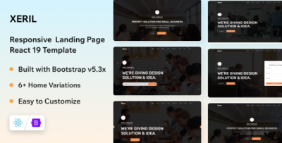 Xeril - React 19 One Page Template