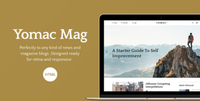 Yomac - Magazine and Blog HTML Template