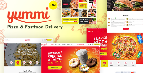 Yummi - Fast Food Delivery Restaurant HTML Template Yummi - Fast Food Delivery Restaurant HTML Template