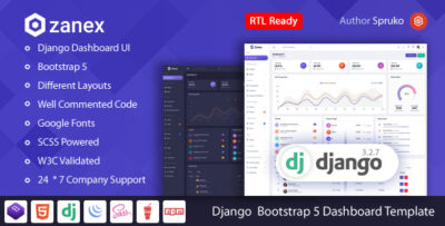Zanex - Django Bootstrap 5 Dashboard Template