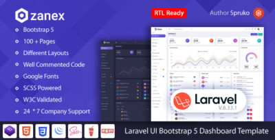 Zanex - Laravel Bootstrap 5 Dashboard Template