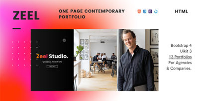 Zeel - One Page Contemporary Portfolio