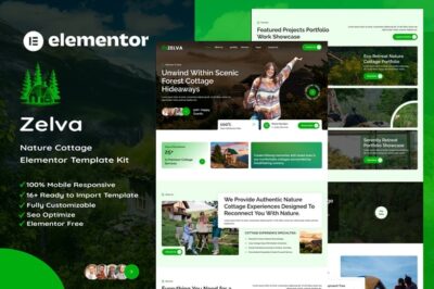 Zelva - Nature Cottage Elementor Template Kit