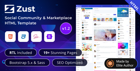 Zust - Social Community & Marketplace Bootstrap 5 Template Zust - Social Community & Marketplace Bootstrap 5 Template