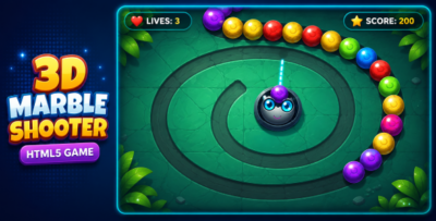 3D Marble Shooter | HTML5 Match-3 Arcade Game