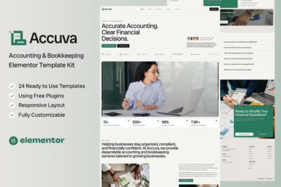 Accuva - Accounting & Bookkeeping Service Elementor Template Kit