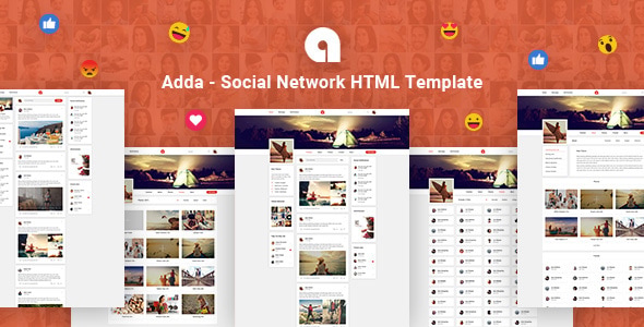 Adda - Social Club Network HTML Template Adda - Social Club Network HTML Template