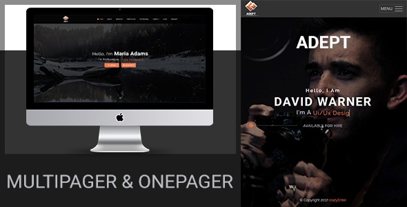 Adept - Creative Personal Portfolio / Resume And Blog Template Adept - Creative Personal Portfolio / Resume And Blog Template