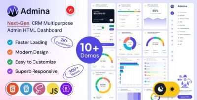 Admina - Bootstrap Admin Dashboard HTML Template Multipurpose