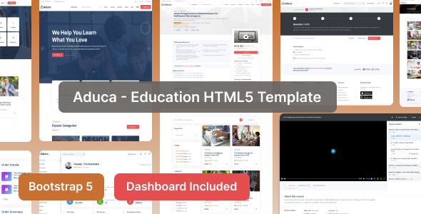 Aduca - Education HTML Template with Dashboard And RTL Ready Aduca - Education HTML Template with Dashboard And RTL Ready