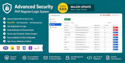 Advanced Security - PHP Register/Login System