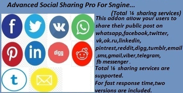 Advanced Social Sharing Pro For Sngine Advanced Social Sharing Pro For Sngine