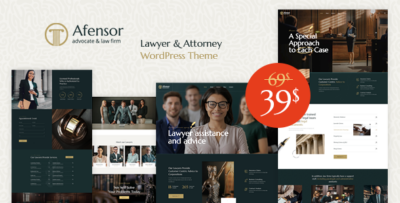 Afensor - Law Firm and Attorney WordPress Theme