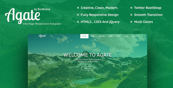 Agate - Multipurpose Responsive Template Agate - Multipurpose Responsive Template
