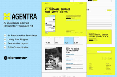 Agentra - AI Customer Service Elementor Template Kit