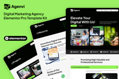 Agenvi - Digital Marketing Agency Elementor Pro Template Kit