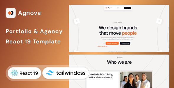 Agnova - AI Agency Portfolio React 19 & Tailwind Template Agnova - AI Agency Portfolio React 19 & Tailwind Template