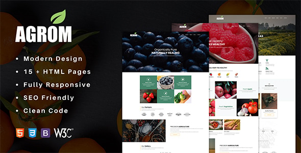 Agrom - Organic & Agriculture Food HTML Template Agrom - Organic & Agriculture Food HTML Template