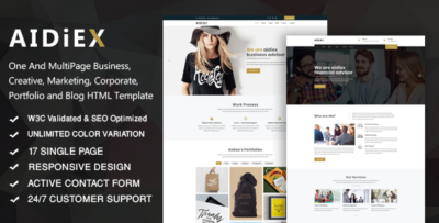 Aidiex - Business And Corporate Responsive Website