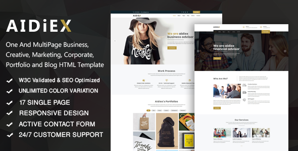 Aidiex – Business And Corporate Responsive Website Aidiex – Business And Corporate Responsive Website