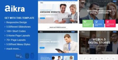 Aikra - Responsive Multipurpose HTML Website Template