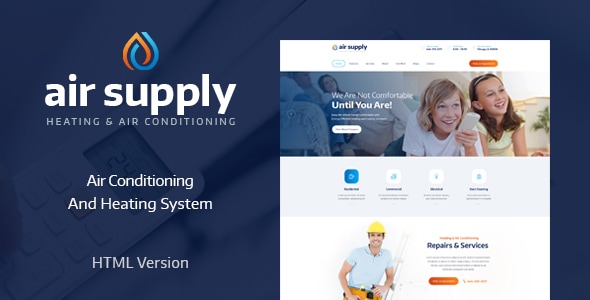 Air Conditioning and Heating Services Site Template Air Conditioning and Heating Services Site Template