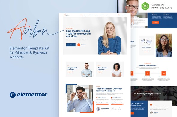 Airban – Glasses & Eyewear Elementor Template Kit Airban – Glasses & Eyewear Elementor Template Kit