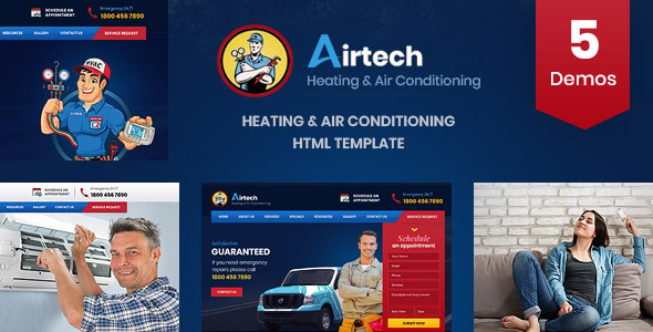 Airtech - HVAC Repairing HTML Template Airtech - HVAC Repairing HTML Template