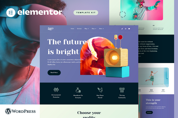 Aney - Vibrant Elementor Pro Template Kit Aney - Vibrant Elementor Pro Template Kit