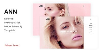 ANN - Minimal Makeup Artist, Model & Beauty Template