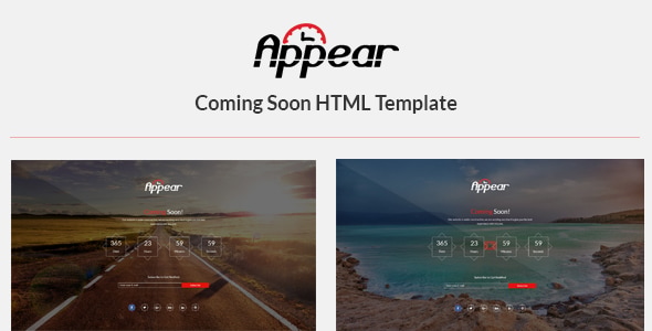 Appear - Coming Soon HTML Template Appear - Coming Soon HTML Template
