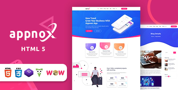 Appnox - Product Landing HTML 5 Template Appnox - Product Landing HTML 5 Template