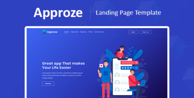 Approze - Bootstrap 4 Responsive Startup and Web App HTML Template