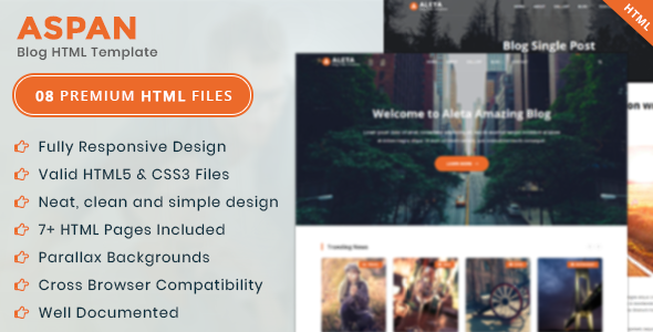 Aspan - Personal Blog HTML Template Aspan - Personal Blog HTML Template