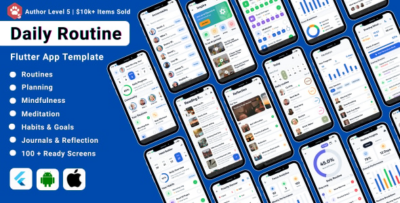 AuraMind | Daily Routine and Reflection App Flutter UI Kit