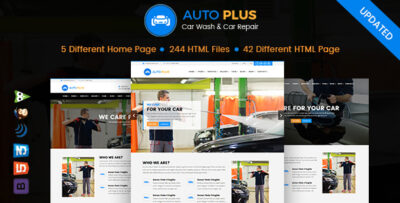 Auto Plus - Car Wash and Car Repair HTML Template