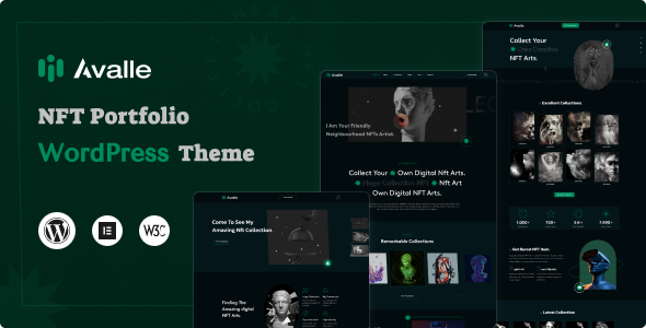 Avalle - NFT Portfolio WordPress Theme Avalle - NFT Portfolio WordPress Theme