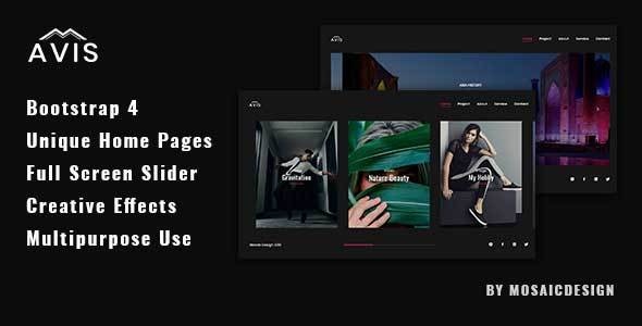 Avis - Creative Portfolio Template Avis - Creative Portfolio Template