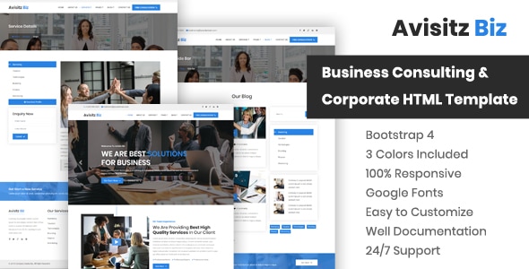 Avisitz Biz - Corporate Business HTML5 Template Avisitz Biz - Corporate Business HTML5 Template