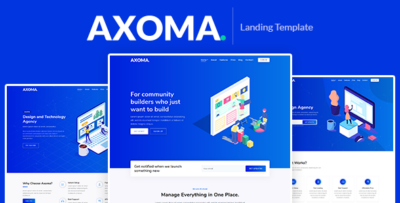 Axoma - Responsive Bootstrap 4 Landing Template