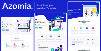 Azomia - Responsive Bootstrap 4 SaaS, Startup & WebApp Multi-purpose Template