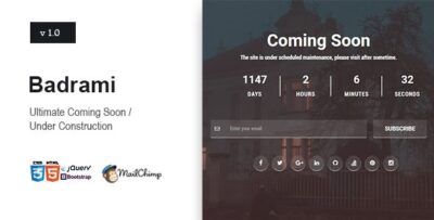 Badrami - Coming Soon One Page Responsive HTML