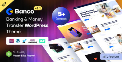 Banco - Banking, Finance & Money Transfer WordPress Theme
