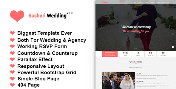 Bashori - Wedding HTML Template Bashori - Wedding HTML Template