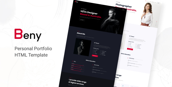 Beny - Personal Portfolio Template Beny - Personal Portfolio Template
