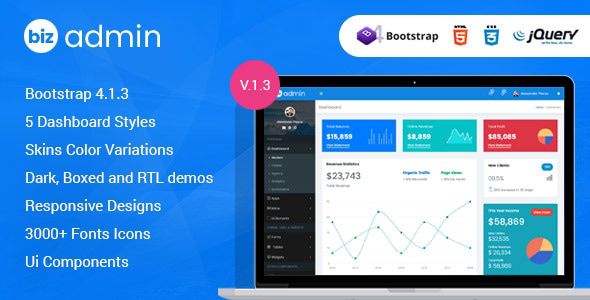 Bizadmin - Multipurpose Bootstrap 4 Admin Templates + UI Kit Bizadmin - Multipurpose Bootstrap 4 Admin Templates + UI Kit