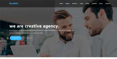 Blandi - Minimalist Onepage Agency HTML Template