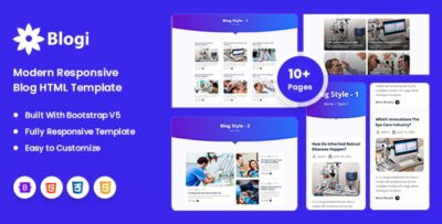 Blogi | Modern Responsive Blog HTML Template