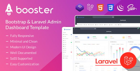 Booster - Bootstrap + Laravel Admin Dashboard Template Booster - Bootstrap + Laravel Admin Dashboard Template