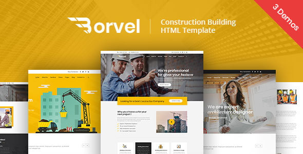 Borvel - Construction Building Company HTML Template Borvel - Construction Building Company HTML Template